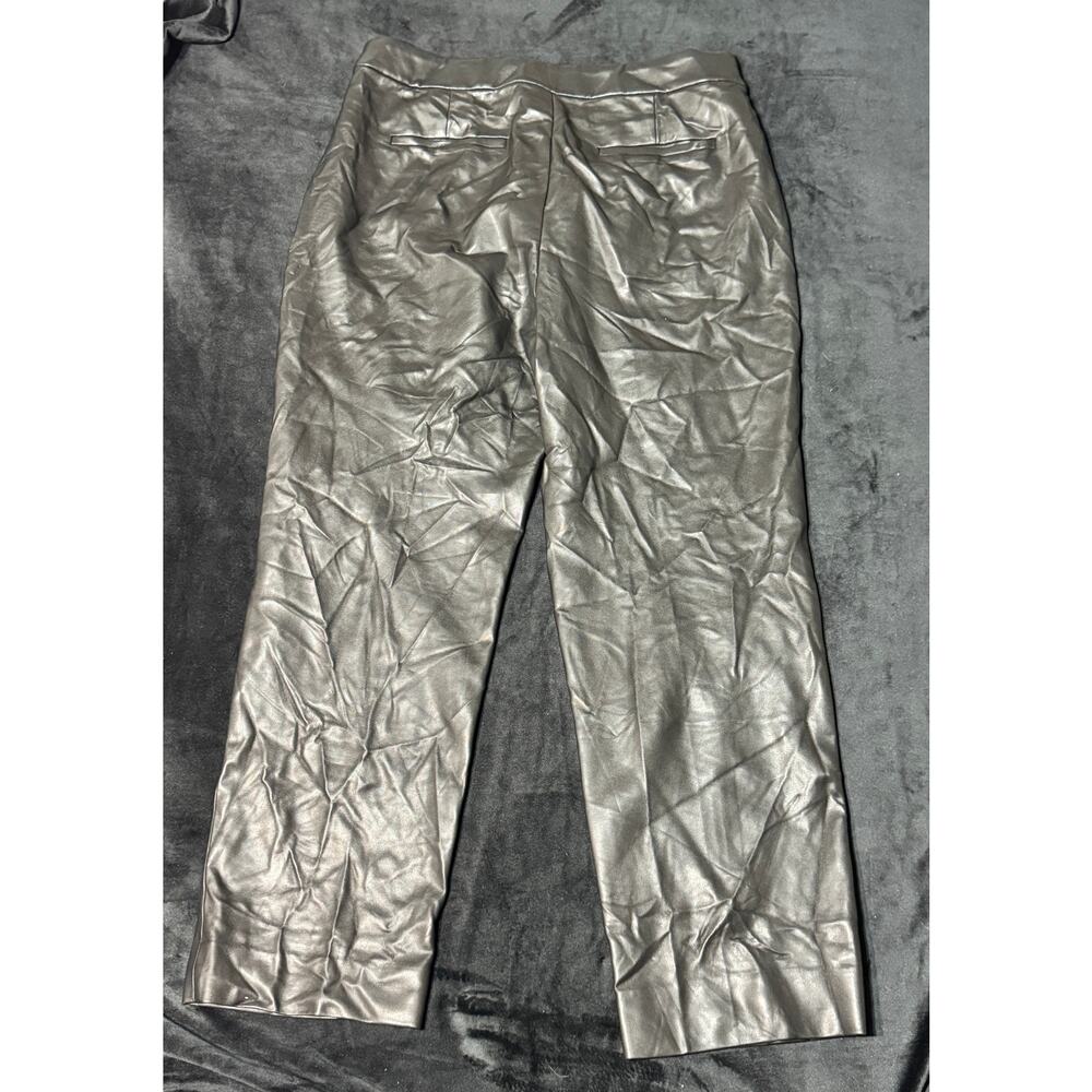 J.Crew Faux Leather KATE Black Slacks Pants size 14 - Picture 5 of 6
